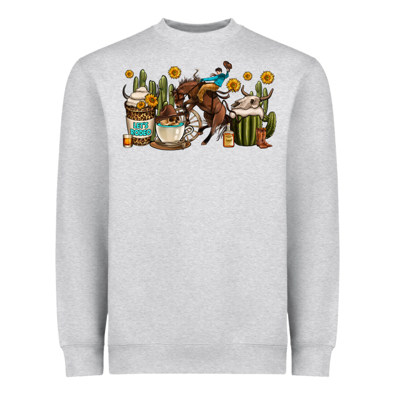 Rodeo Cowboy Coffee Cups Heavyweight Sweatshirt by OliviaCreatesArt | Teevron