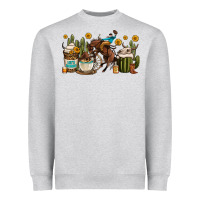 Heather Grey rodeo cowboy coffee cups Heavyweight Sweatshirt - OliviaCreatesArt