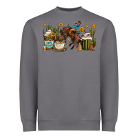 Storm rodeo cowboy coffee cups Heavyweight Sweatshirt - OliviaCreatesArt
