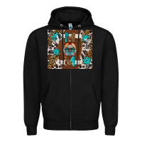 Black american football mom tumbler Zipper Hoodie - BundleAndBundleShop