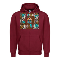 Burgundy american football mom tumbler Zipper Hoodie - BundleAndBundleShop