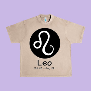 Leo Horoscope Urban Heavy Tee Designed By Bettercallsaul
