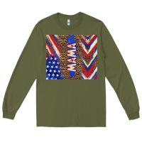 Army Green American mama Long Sleeve Tee - TumblerDesignByShophia