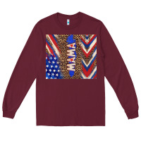 Burgundy American mama Long Sleeve Tee - TumblerDesignByShophia