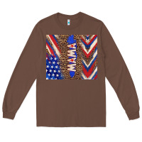 Chestnut American mama Long Sleeve Tee - TumblerDesignByShophia
