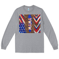Heather Grey American mama Long Sleeve Tee - TumblerDesignByShophia