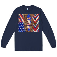Navy American mama Long Sleeve Tee - TumblerDesignByShophia