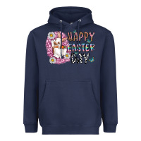 Navy happy easter day Heavyweight Hoodie - CowhideDigitalArt