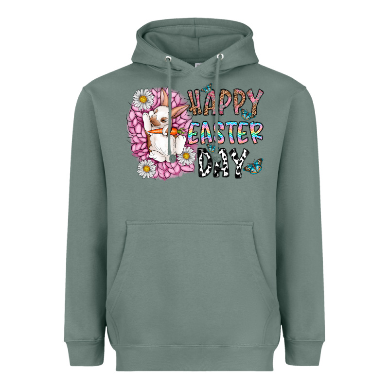 Happy Easter Day Heavyweight Hoodie by CowhideDigitalArt | Teevron