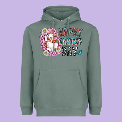 Happy Easter Day Heavyweight Hoodie Designed By Cowhidedigitalart