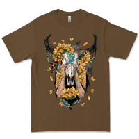 Cacao sunflower boho bull skull with hands Premium Tee - RanaPortraitStore