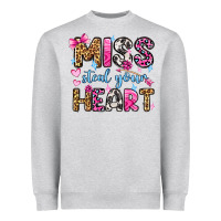 Heather Grey miss steal your heart olivia Heavyweight Sweatshirt - OliviaCreatesArt