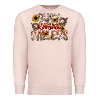Pale Pink Busy Raising Ballers Premium Sweatshirt - CowhideDigitalArt