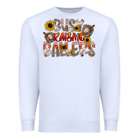 White Busy Raising Ballers Premium Sweatshirt - CowhideDigitalArt