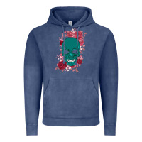 Vintage Denim Skull with flowers Vintage Hoodie - Bettercallsaul