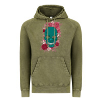 Skull With Flowers Vintage Hoodie | Teevron