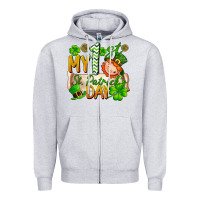 Heather Grey my 1'st st patrick's day Zipper Hoodie - FaDigitalArtStudio