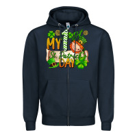 Navy my 1'st st patrick's day Zipper Hoodie - FaDigitalArtStudio