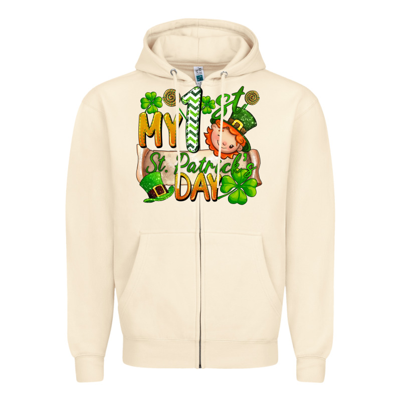 My 1'st St Patrick's Day Zipper Hoodie by FaDigitalArtStudio | Teevron