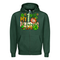 Sports Green my 1'st st patrick's day Zipper Hoodie - FaDigitalArtStudio