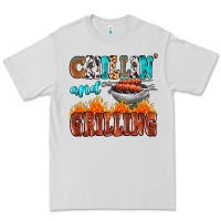 Dove Grey chillin and grilling Premium Tee - MaliasSmallBusiness
