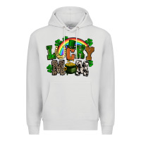 Dove Grey lucky mom St. Patricks Day Premium Hoodie - FaDigitalArtStudio