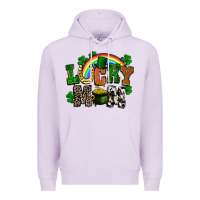 Lilac lucky mom St. Patricks Day Premium Hoodie - FaDigitalArtStudio