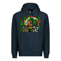 Navy lucky mom St. Patricks Day Premium Hoodie - FaDigitalArtStudio
