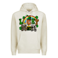 Oatmeal Heather lucky mom St. Patricks Day Premium Hoodie - FaDigitalArtStudio