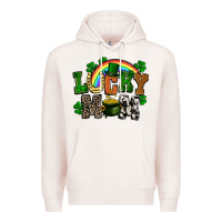 Pale Pink lucky mom St. Patricks Day Premium Hoodie - FaDigitalArtStudio