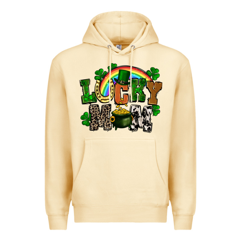 Lucky Mom St. Patricks Day Premium Hoodie by FaDigitalArtStudio | Teevron