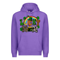 Purple lucky mom St. Patricks Day Premium Hoodie - FaDigitalArtStudio