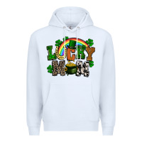 White lucky mom St. Patricks Day Premium Hoodie - FaDigitalArtStudio