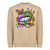 Mardi Gras Lip Olivia Heavyweight Sweatshirt | Teevron