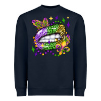 Navy mardi gras lip olivia Heavyweight Sweatshirt - OliviaCreatesArt