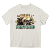 Cream hanging with my heifers Heavy Core Tee - NancyCooperArtShop