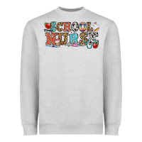 Heather Grey school nurse Heavyweight Sweatshirt - OliviaCreatesArt