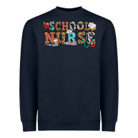Navy school nurse Heavyweight Sweatshirt - OliviaCreatesArt