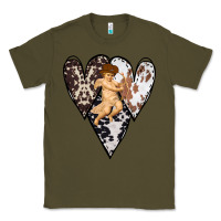 Army Green Country Cupid Valentine Cowhide Heart Classic Tee - Bettercallsaul