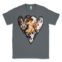 Charcoal Heather Country Cupid Valentine Cowhide Heart Classic Tee - Bettercallsaul