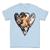 Dusty Blue Country Cupid Valentine Cowhide Heart Classic Tee - Bettercallsaul