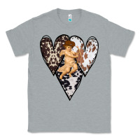 Heather Grey Country Cupid Valentine Cowhide Heart Classic Tee - Bettercallsaul