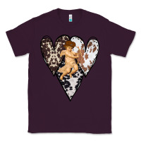 Plum Country Cupid Valentine Cowhide Heart Classic Tee - Bettercallsaul