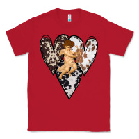 Red Country Cupid Valentine Cowhide Heart Classic Tee - Bettercallsaul