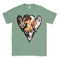 Sage Country Cupid Valentine Cowhide Heart Classic Tee - Bettercallsaul