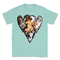 Seafoam Country Cupid Valentine Cowhide Heart Classic Tee - Bettercallsaul
