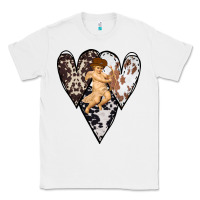 White Country Cupid Valentine Cowhide Heart Classic Tee - Bettercallsaul