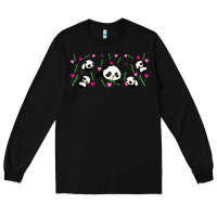 Black cute panda Long Sleeve Tee - TumblerDesignByShophia