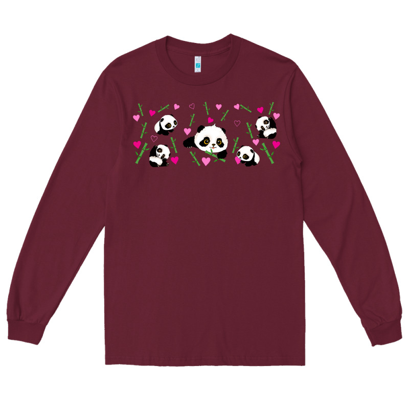 Cute Panda Long Sleeve Tee by TumblerDesignByShophia | Teevron
