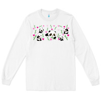 White cute panda Long Sleeve Tee - TumblerDesignByShophia